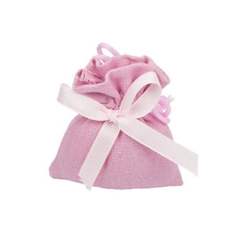 SACCHETTO COTONE MINI ROSA
